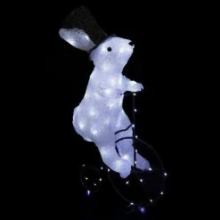 Féérie Lights & Christmas Décoration lumineuse LED Lapin à vélo extérieur H44 Objets de décoration Couleur Blanc