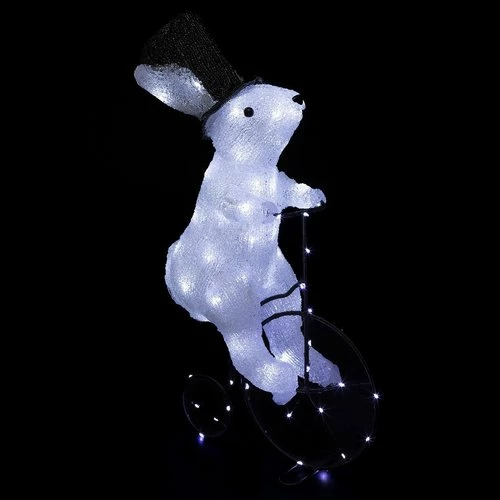 Féérie Lights & Christmas Décoration lumineuse LED Lapin à vélo extérieur H44 Objets de décoration Couleur Blanc 3 Féérie Lights & Christmas Décoration lumineuse LED Lapin à vélo extérieur H44 Objets de décoration Couleur Blanc