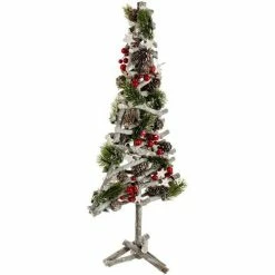 Féérie Lights & Christmas Sapin de Noël avec pieds en branches - 23 x 60 cm Objets de décoration Couleur Vert