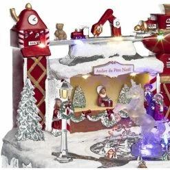 Féérie Lights & Christmas Village de Noël l'atelier mécanique avec fontaine Objets de décoration Couleur Blanc -Christmas Soldes Boutique 21732806 500 C
