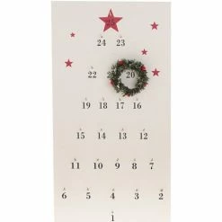 Féérie Lights & Christmas Calendrier de l'Avent Pancarte Objets de décoration Couleur Blanc