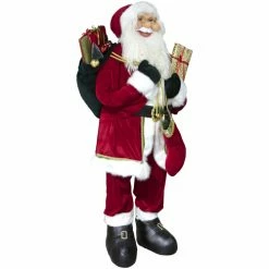 Féérie Lights & Christmas Décoration Père Noël Traditionnel 180 cm - Objets de décoration Couleur Rouge