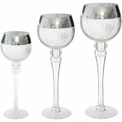 Féérie Lights & Christmas Set Photophore Craquelé Objets de décoration Couleur Transparent -Christmas Soldes Boutique 23780277 500 B