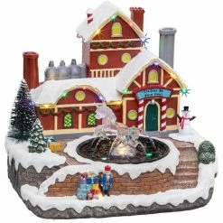 Féérie Lights & Christmas Village de Noël la fontaine du Père Noël Objets de décoration Couleur Rouge