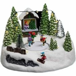 Féérie Lights & Christmas Village de Noël patinoire et forêt 13 LED Objets de décoration Couleur Blanc