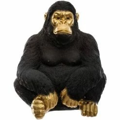 Féérie Lights & Christmas Gorille assis noir et or H50 Objets de décoration Couleur Noir