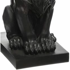 Féérie Lights & Christmas Statue lion assis noir et or 37 cm Objets de décoration Couleur Noir -Christmas Soldes Boutique 24199187 500 C