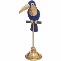 Féérie Lights & Christmas Statue toucan bleu or H40 cm Objets de décoration Couleur Bleu