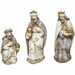 Féérie Lights & Christmas Crèche de Noël 11 santons résine H25 Objets de décoration Couleur Marron -Christmas Soldes Boutique 24199190 500 C