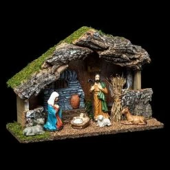 Féérie Lights & Christmas Crèche de Noël 6 santons H20 Objets de décoration Couleur Marron -Christmas Soldes Boutique 24199191 500 C