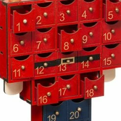 Féérie Lights & Christmas Calendrier de l'Avent casse noisette Objets de décoration Couleur Rouge -Christmas Soldes Boutique 24199199 500 C