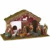Féérie Lights & Christmas Crèche de Noël 11 santons 5 LED H24 Objets de décoration Couleur Marron